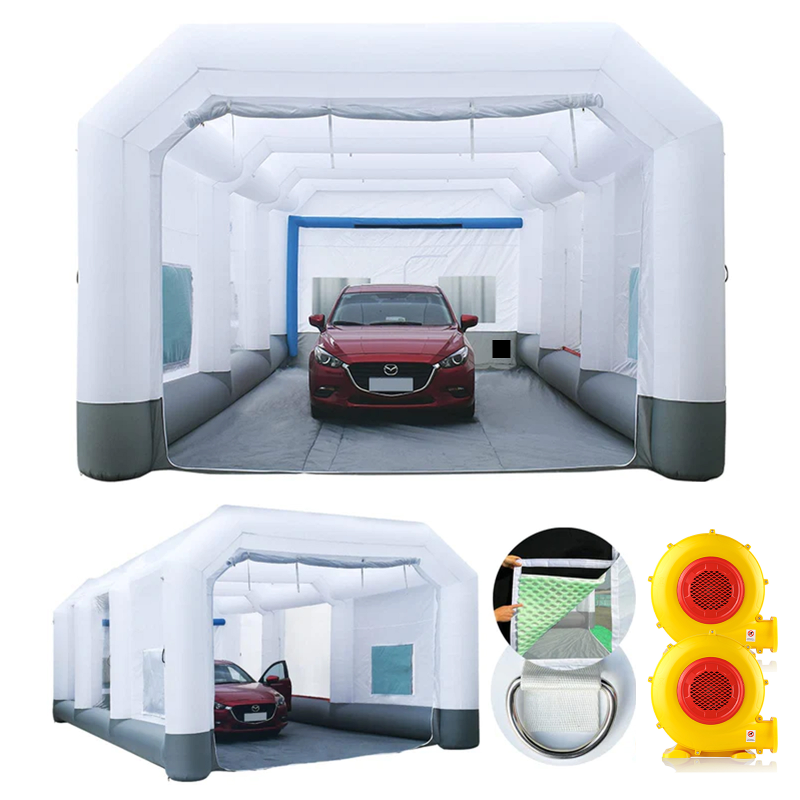 Portable Spray Booth With Two Filters Inflatable Paint Booth Car