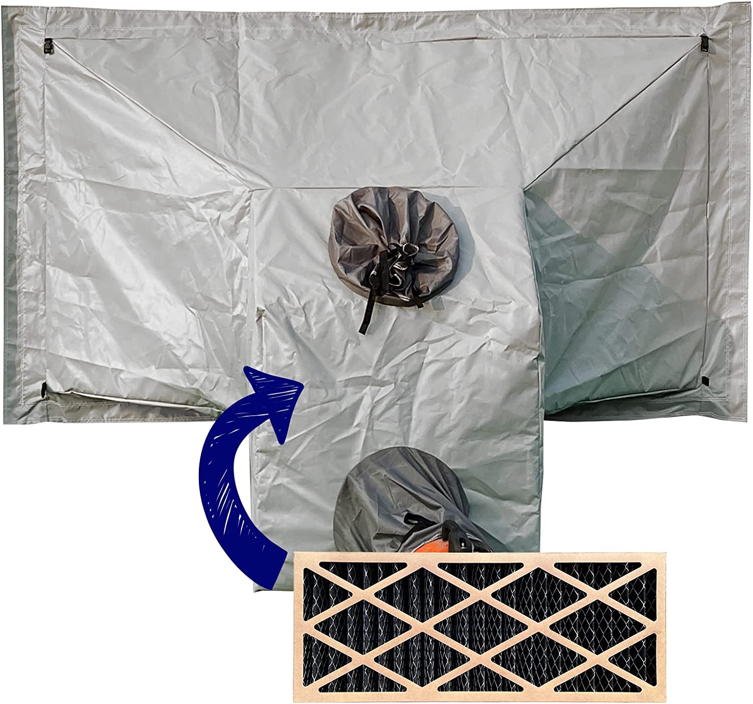 Oversized Exhaust Ventilation Device for Indoor, Air Circulation Optimized and Prevent Overspray - Applicable to GORILLASPRO 42.5X21.5X18.6Ft Inflatable Paint Booth