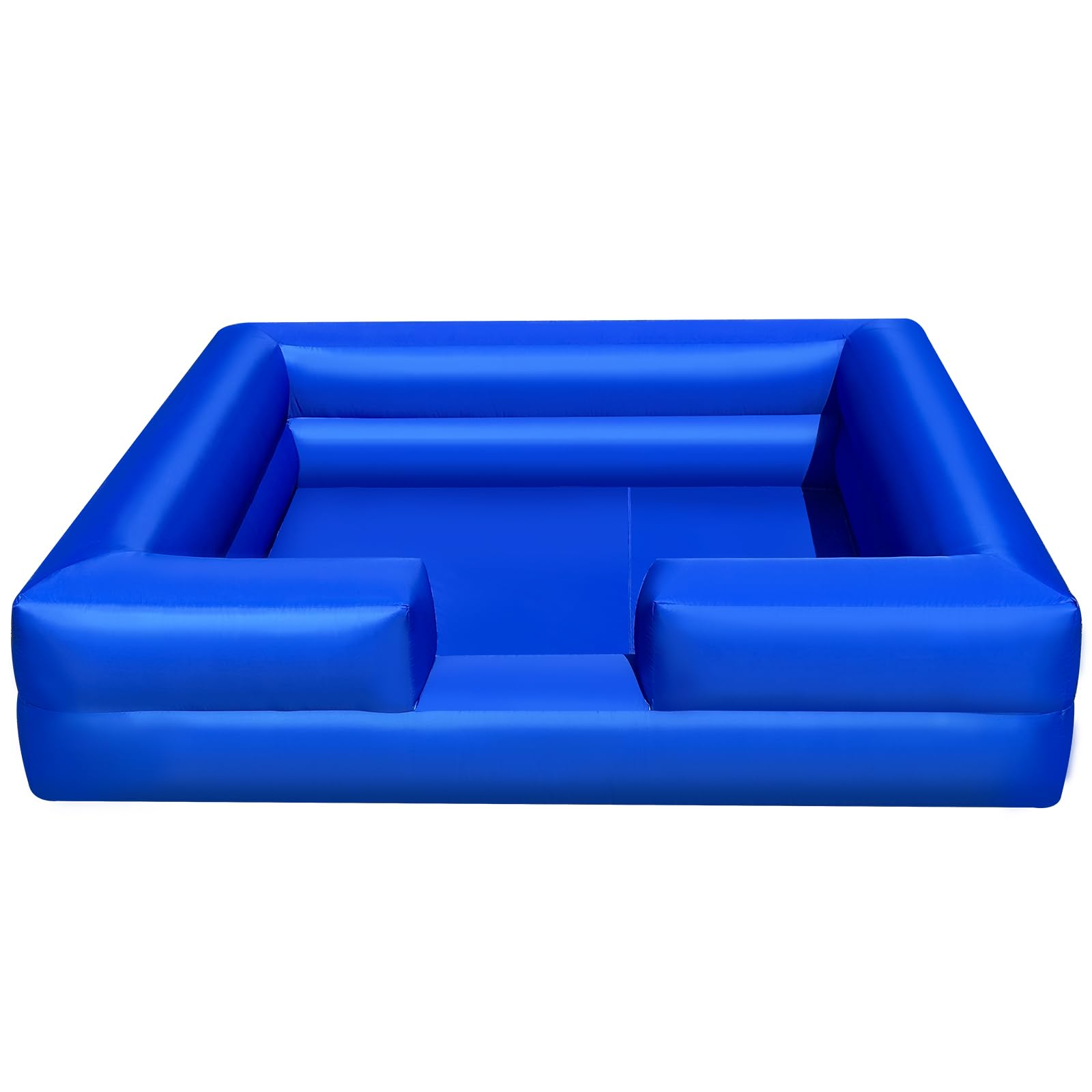 WARSUN 10'x10' Inflatable Foam Pit for Foam Parties - Blue/Orange Foam Pool for Fun Events