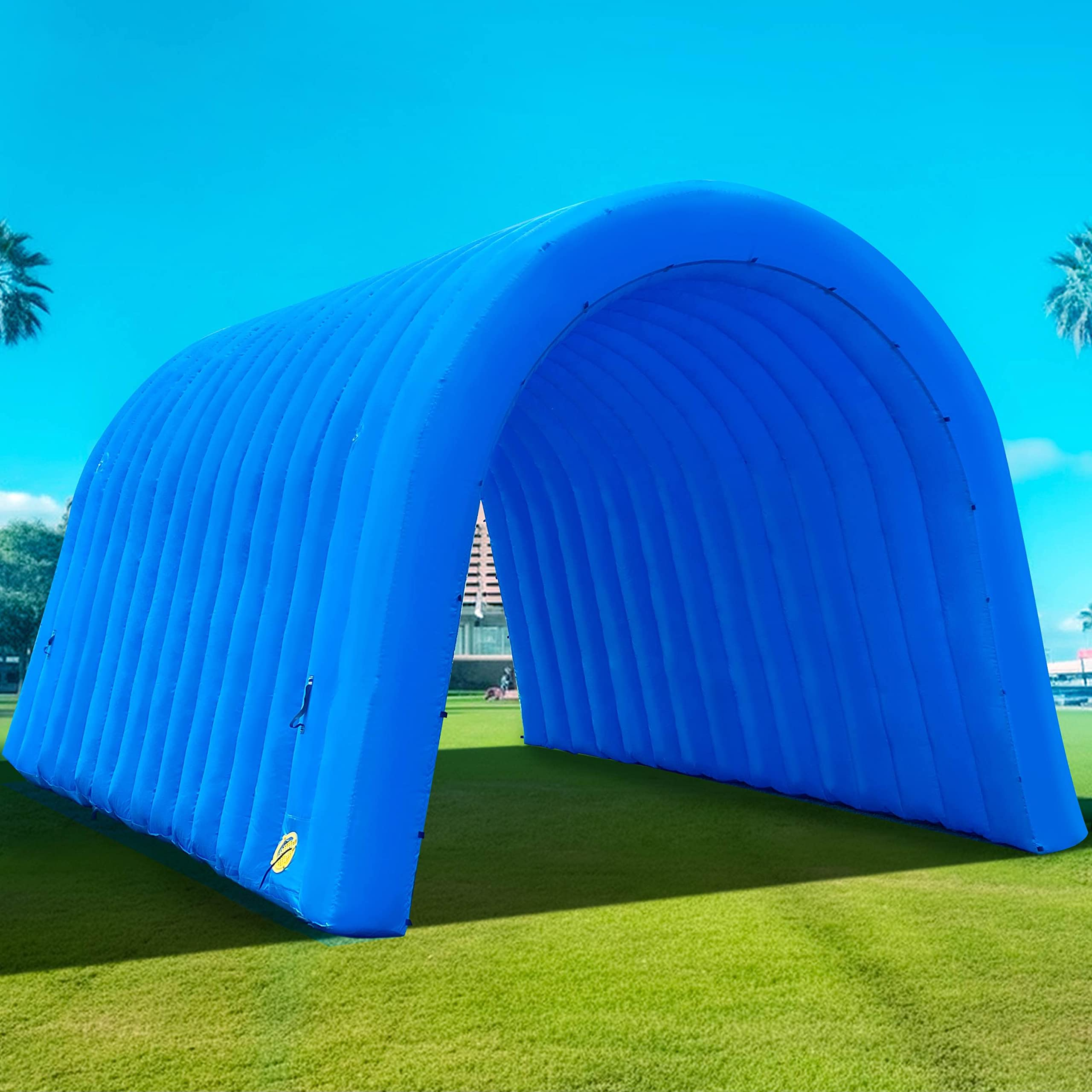 OZIS Inflatable Tunnel Sports Tunnel Entrance with Installed Blower Inflatable Tunnel Tent for Business Advertising Event Exhibition Promotion,Street,Shop,Supermarket,School(Blue, 16x10x10ft)