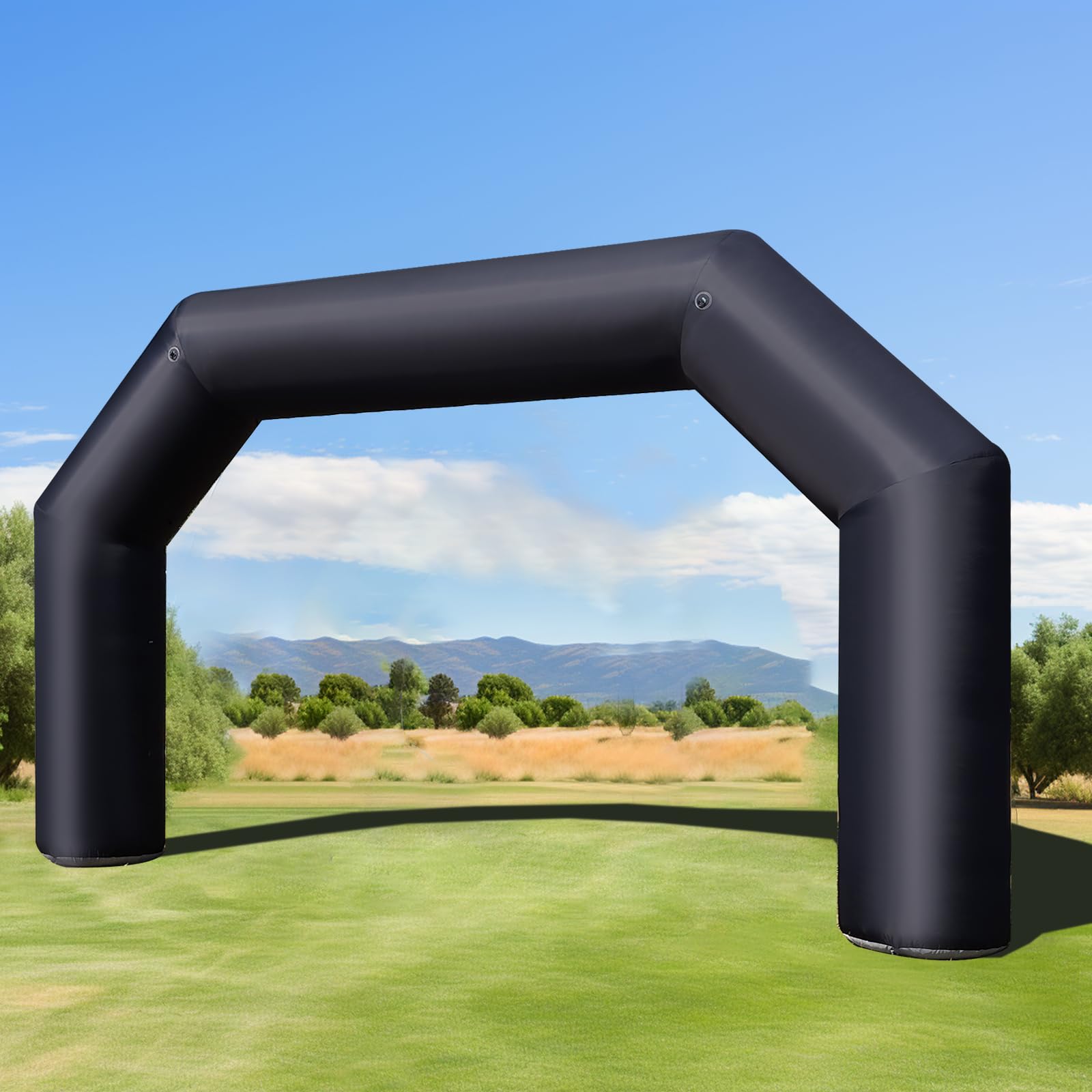 Best Deal-20ft Black Inflatable Arch With 150w Blower -Lightweight Arch & Perfect For 5k Run Races Marathons Promotional Events