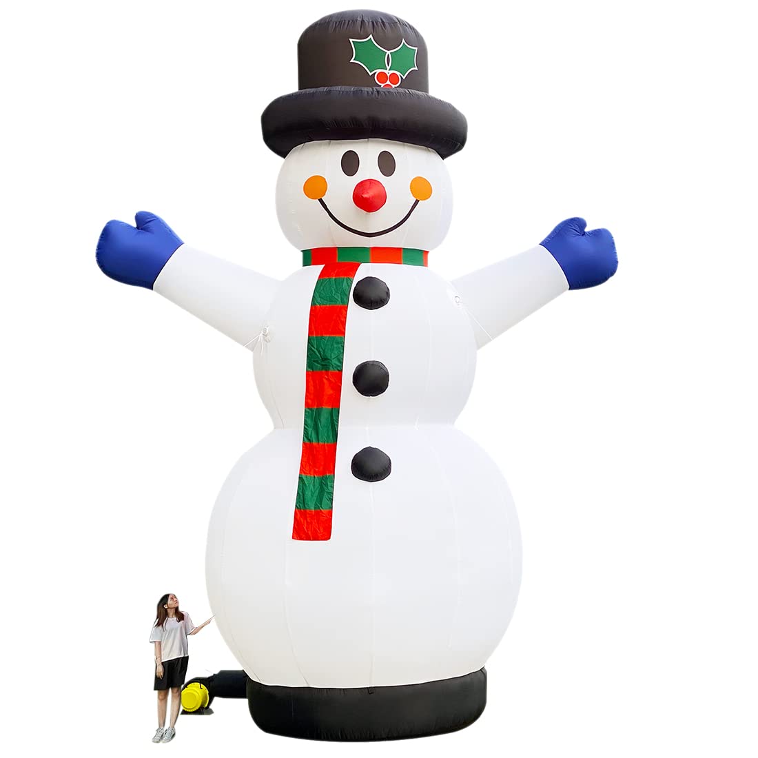 33Ft Giant Inflatable Snowman for Christmas with Blower Snowman Inflatable Outdoor Yard Decoration Lawn Xmas Party Blow Up Decoration with No Light