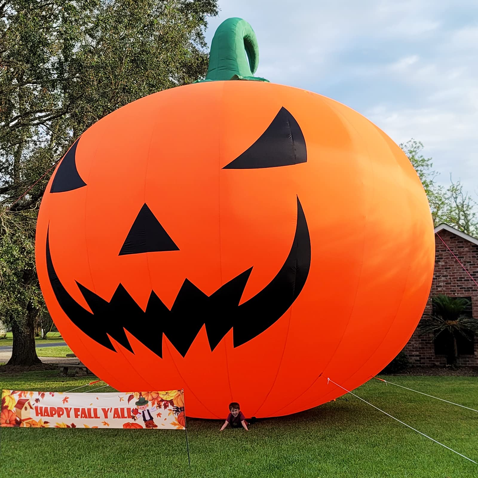 image 1: Product Image-halloween inflatables-20ft halloween Inflatable pumpkin outdoor decoration