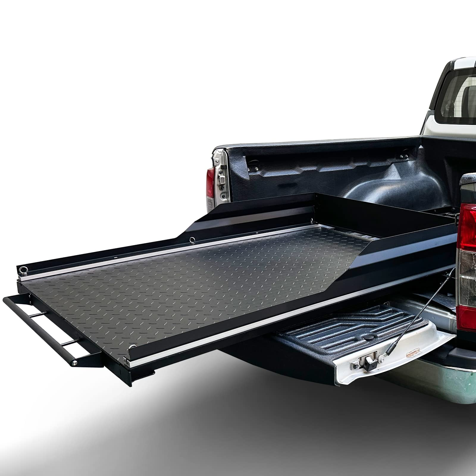 Kreboc Metal Base Truck Bed Slide(51''X39'') Heavy Duty Cargo Slide Out Tray, 100% Extension, 1100lbs Load Capacity (Black)