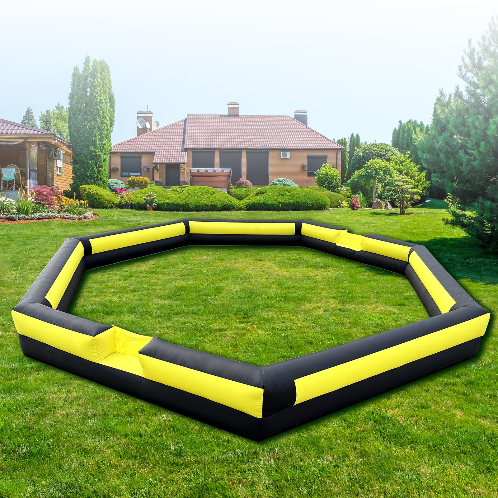 WARSUN 26Ft Inflatable Gaga Ball Pit with High-Power Blower – Durable, Easy Setup for Outdoor & Indoor Play, Ideal for Schools, Families & Parties