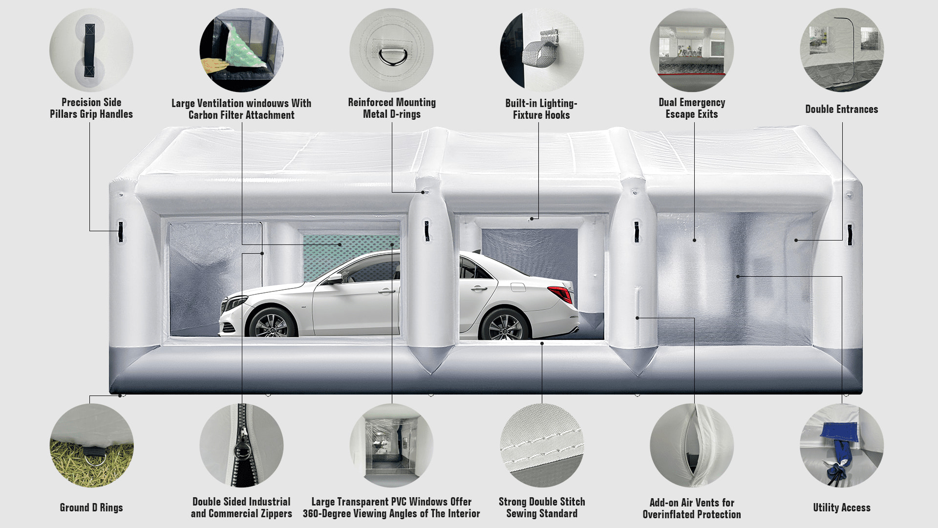 ejaee inflatable paint booth standard features