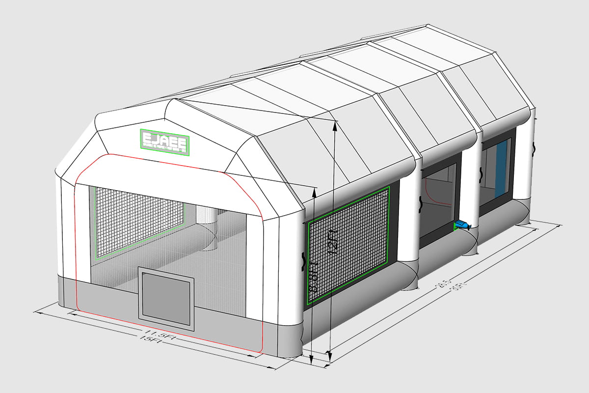 Quick-setup paint booth