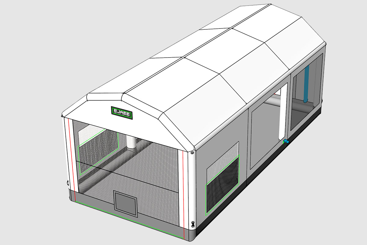 airtight Inflatable spray paint tent 13x15x12Ft 4